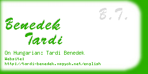 benedek tardi business card